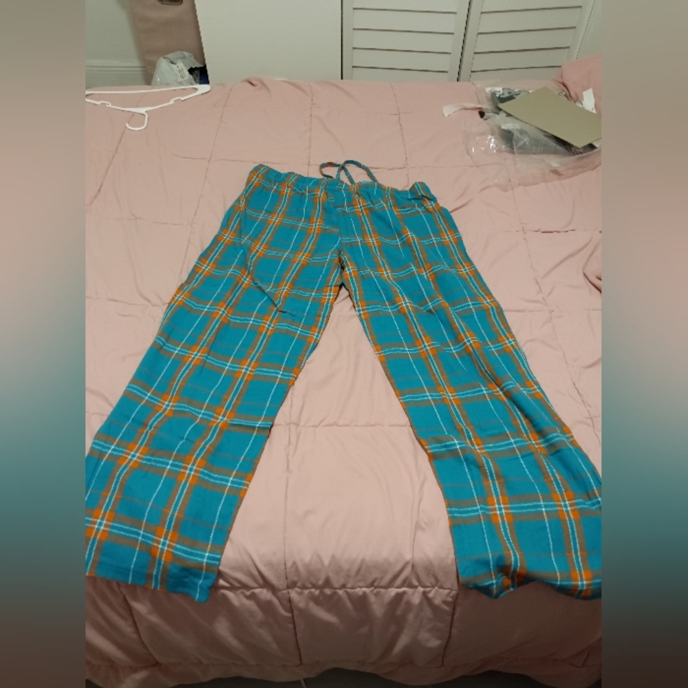 NFL Women's Dolphins Flannel PJ Set Size XL - Picture 6 of 7